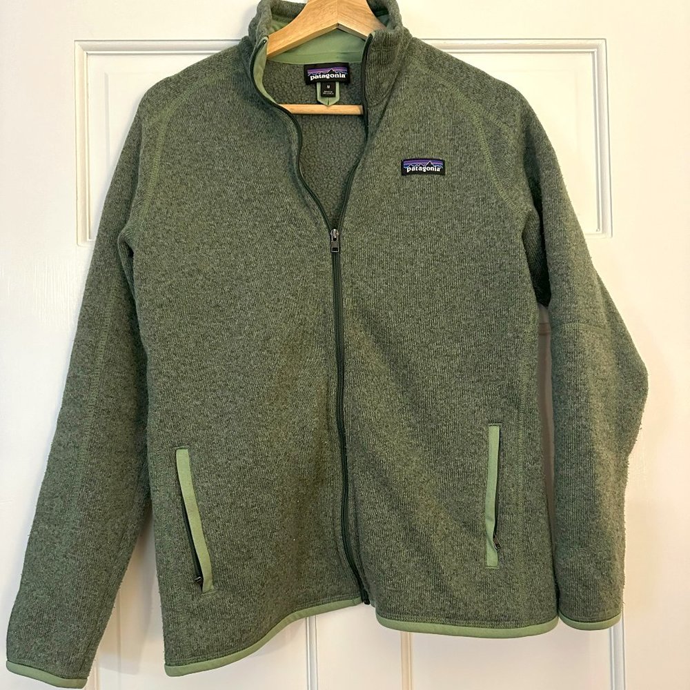 Patagonia Full Zip Green Fleece Better Sweater SIZE M